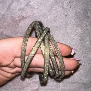 NEW Nordstrom Sparkly Bangle Bracelets set of 6 looped women’s jewelry